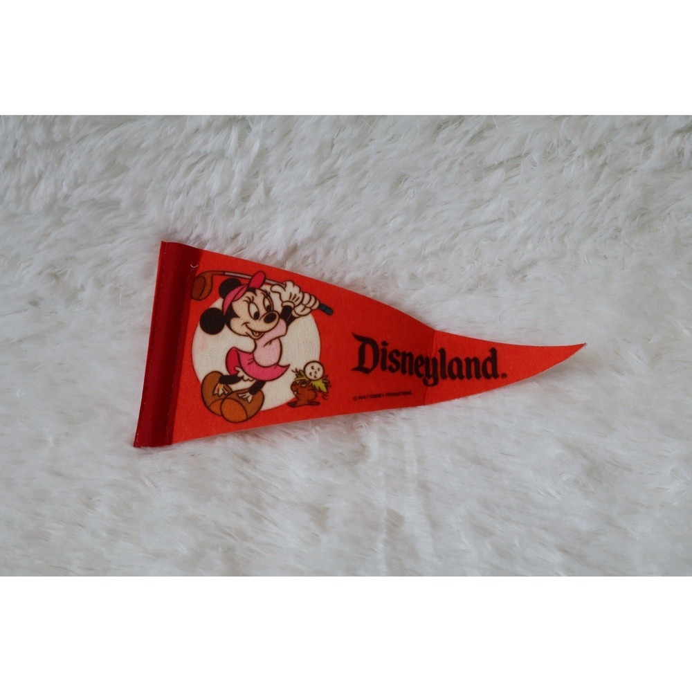 VTG Disneyland Minnie Mouse Golf Pennant Pencil Topper Flag early 1970s - Picture 1 of 3